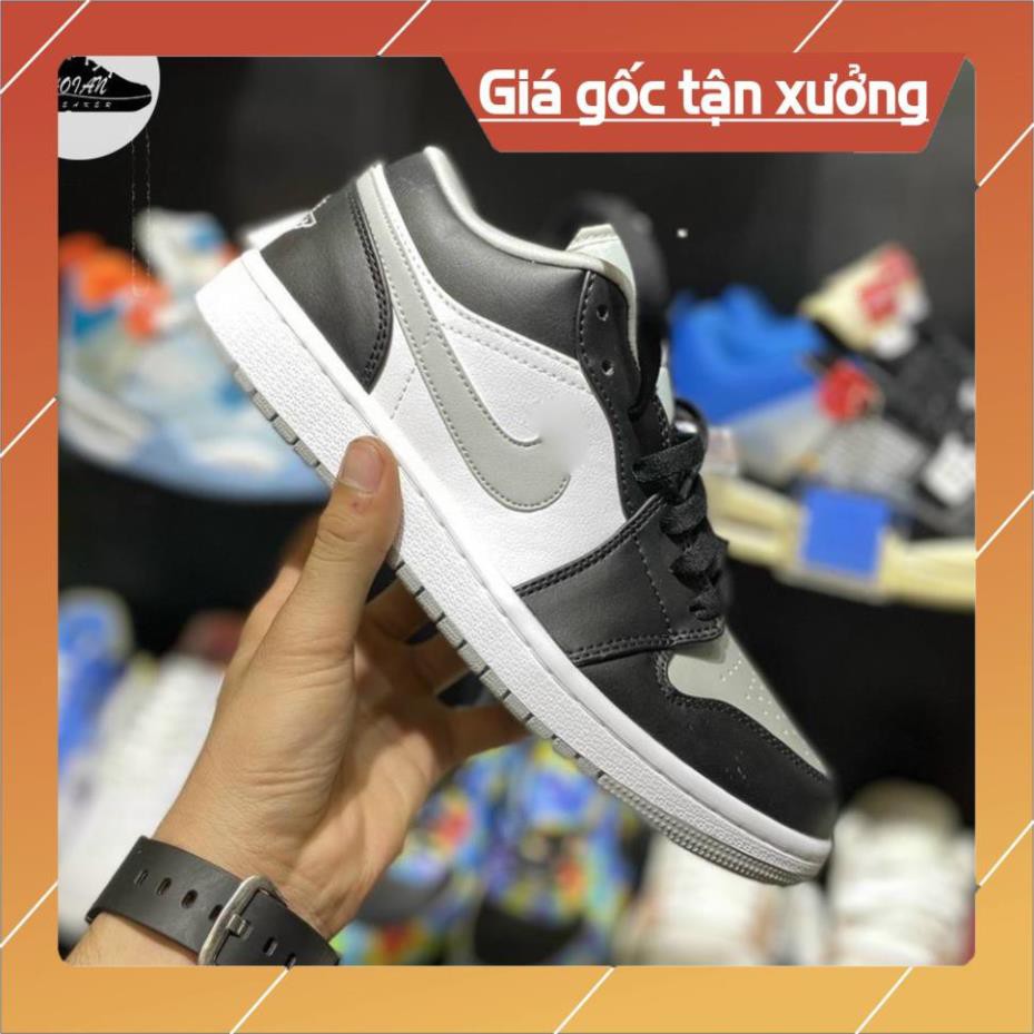 [FreeShip+ Hàng Xịn] Giày Jordan 1 Low Shadow Smoke Grey 1:1 Nam Nữ - Giày JD1 Bóng Rổ Thấp Trắng Xám Đen