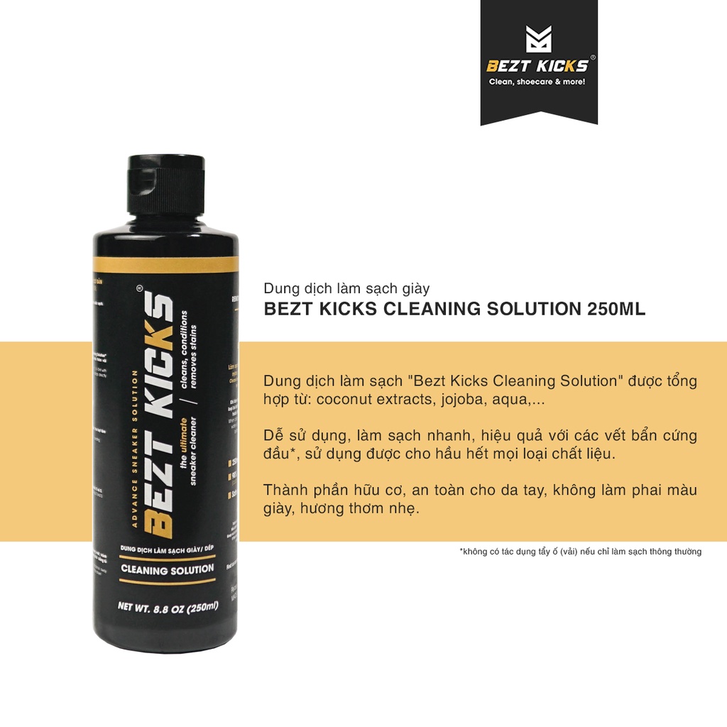 Dung dịch làm sạch giày Bezt Kicks Cleaning Solution 250ml