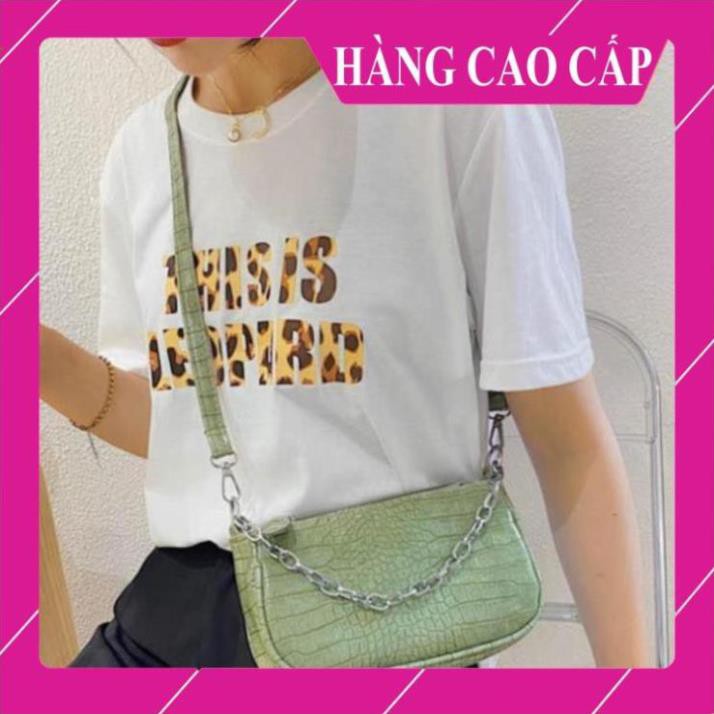 👛ẢNH SHOP CHỤP👛 TÚI ĐEO CHÉO NỮ XÍCH TRẮNG BH 464