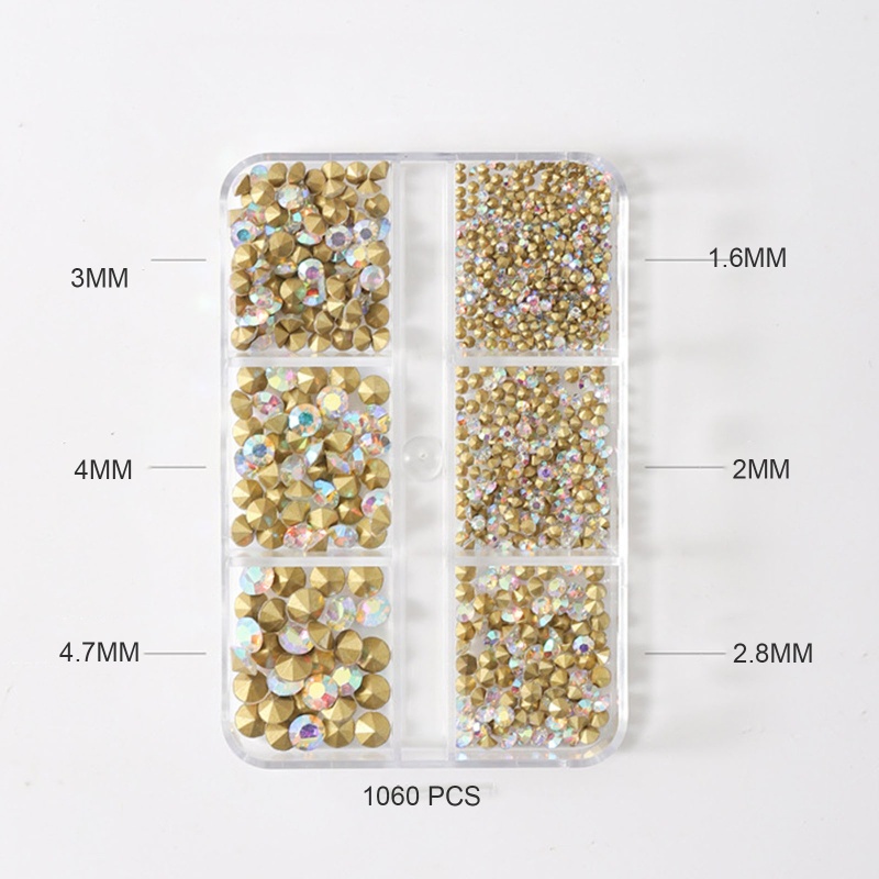 Hạt Pha Lê Tròn AB Đính Móng Trang Trí Nghệ Thuật DIY