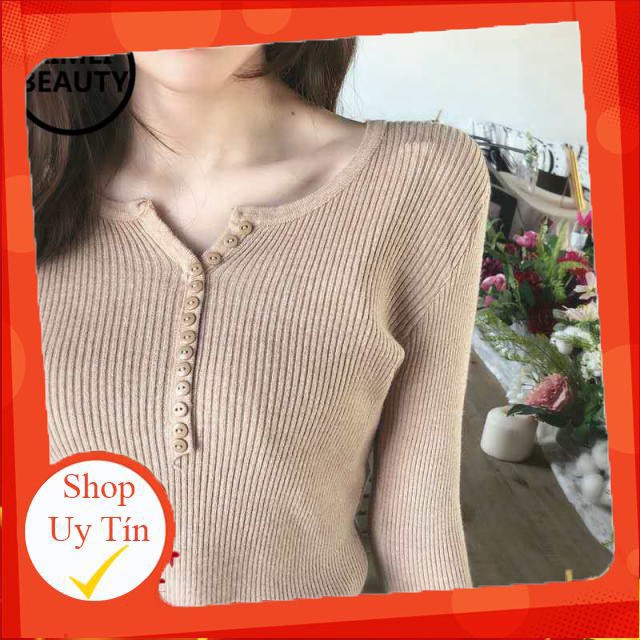 Áo Dệt Kim Tay Dài Ôm Dáng Màu Trơn Kiểu Dáng Trẻ Trung Liên hệ mua hàn