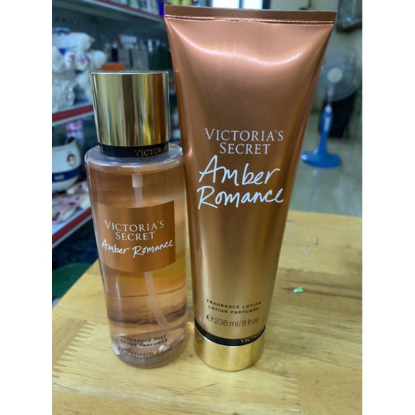 Combo nước hoa &amp; lotion Victoria's Secret Amber