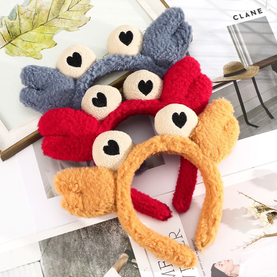 Cài Tóc Hình Chú Cua Hoạt Hình Vải Nhung Dễ Thương Dành Cho Bạn Gái