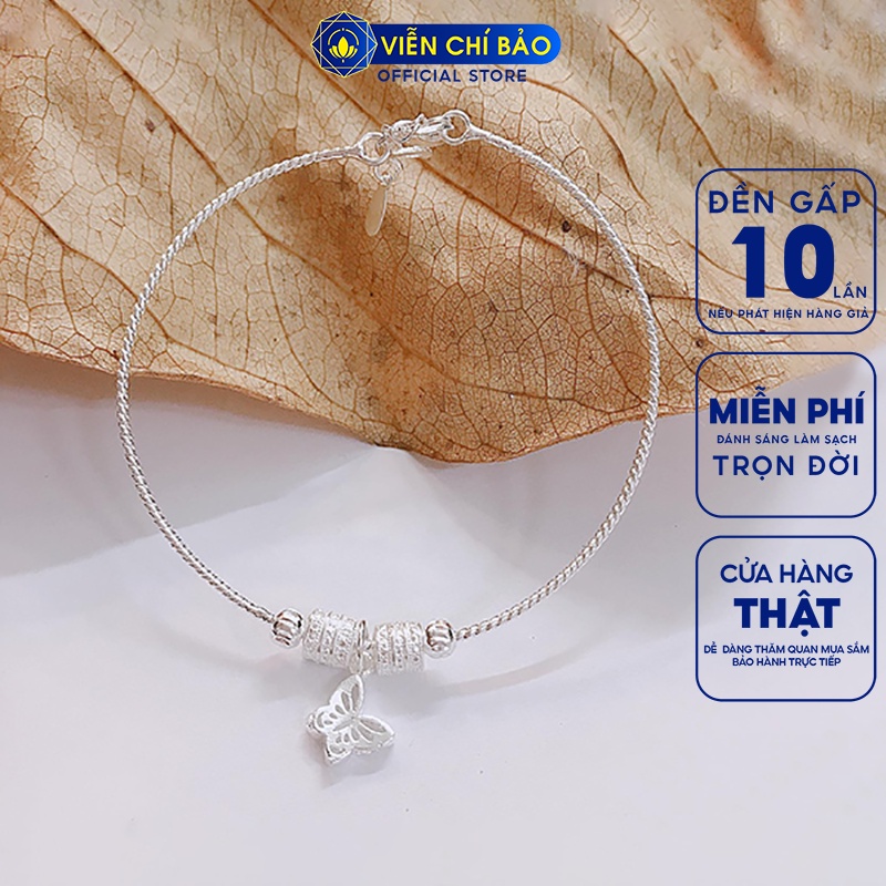 Lắc tay bạc nữ cánh bướm chất liệu bạc 925 thời trang phụ kiện trang sức nữ Viễn Chí Bảo L400305