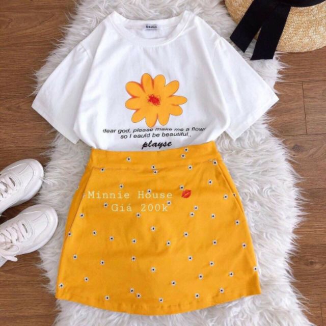 Áo Phông hoa vàng playse