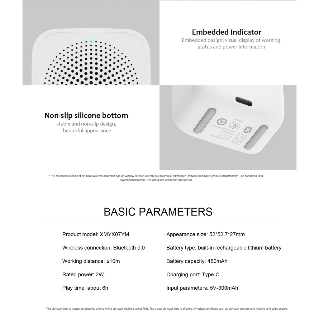 Loa bluetooth Mini Xiaomi XiaoAI - Loa bluetooth XiaoAI - Âm Thanh Sống Động