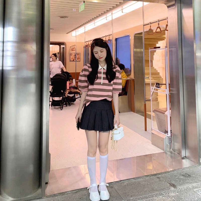 NRVP Áo Thun Ngắn Tay Dáng Rộng Thời Trang Đường Phố Hàn Quốc Cho Nữ