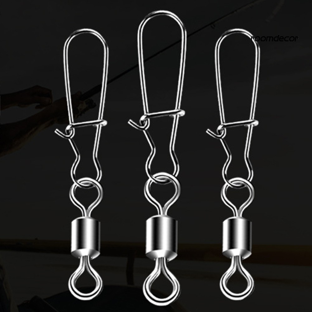 Bộ 50 đầu nối móc câu cá bằng thép không gỉ cao cấp tiện dụng