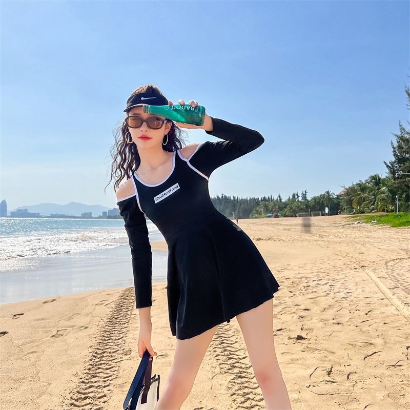 Đồ Bơi Một Mảnh Phong Cách Thể Thao Thời Trang Hàn Quốc Cho Nữ