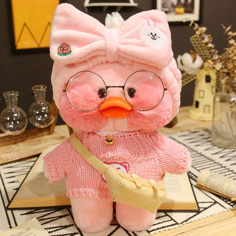 【Insfree】Hyaluronic Acid Duck Doll Lalafanfan Cafe Mimi Ins Little Yellow Duck Plush Toy