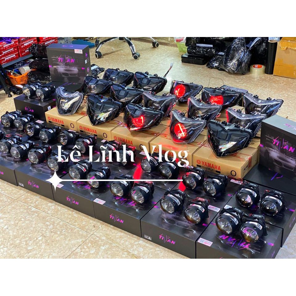 Bi  Cầu Titan Black Lắp Sẵn Vào Đèn Pha Ex150 2019 Chính Hãng _ Bảo hành 1 năm _Lê Lĩnh Vlog