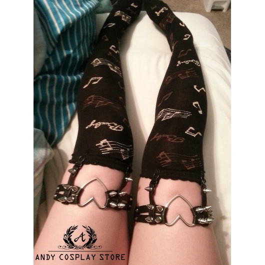 [CÓ SẴN] Dây đùi kẹp tất choker trái tim gai