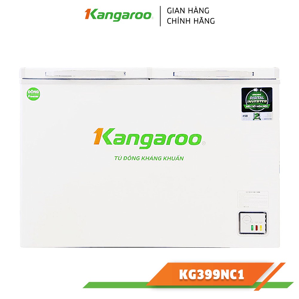 Tủ đông kháng khuẩn Kangaroo 1 ngăn 2 cánh KG399NC1