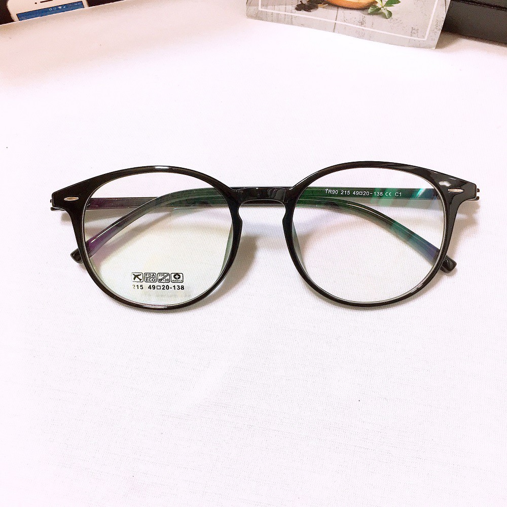 Gọng kính cận nam nữ mắt tròn nhựa dẻo Liupeyewear 215 nhiều màu đen, trắng, hồng, dáng dễ đeo chống gãy | BigBuy360 - bigbuy360.vn