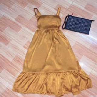 Đầm nữ đuôi cá phi lụa thắt nơ