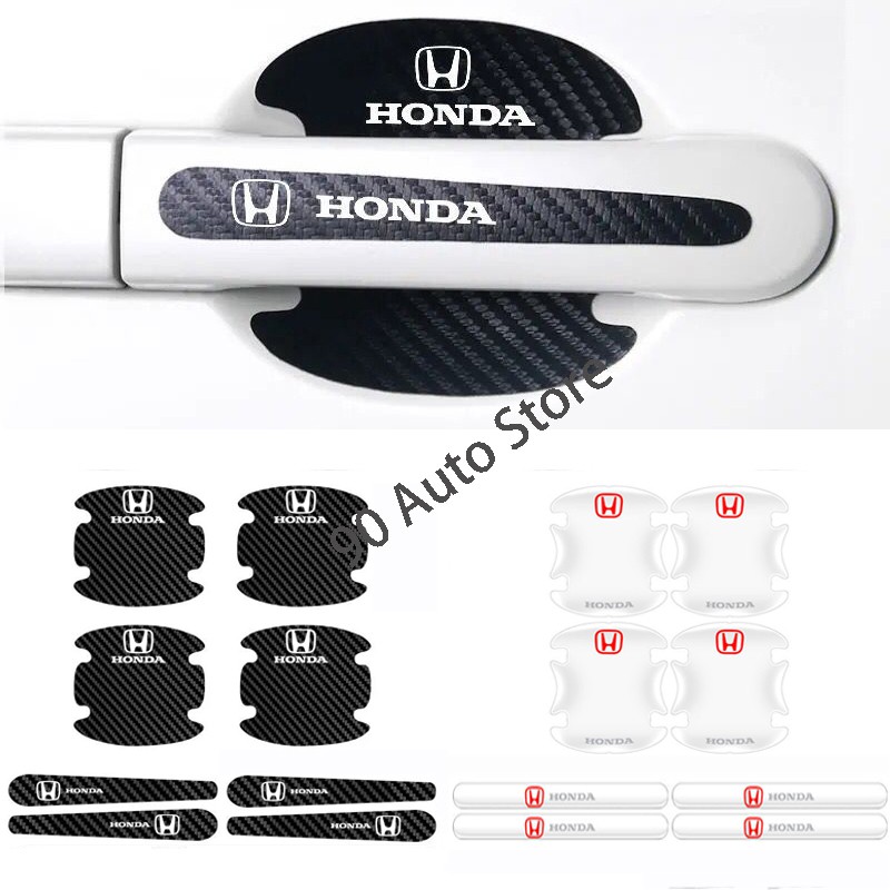 Miếng Dán Sợi Cacbon Trong Suốt Chống Trầy Cho Tay Cầm Xe Hơi Honda Civic City Odyssey Vezel Crv Accord Fit Xr-V