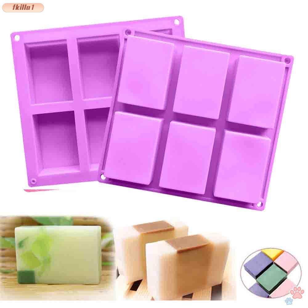 Khuôn Silicone Làm Bánh/Xà Phòng Hình Bông Hoa 4/6 Ô Xinh Xắn
