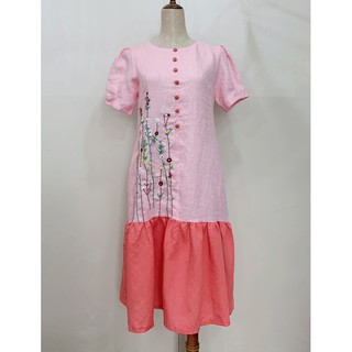 Đầm linen thêu tay