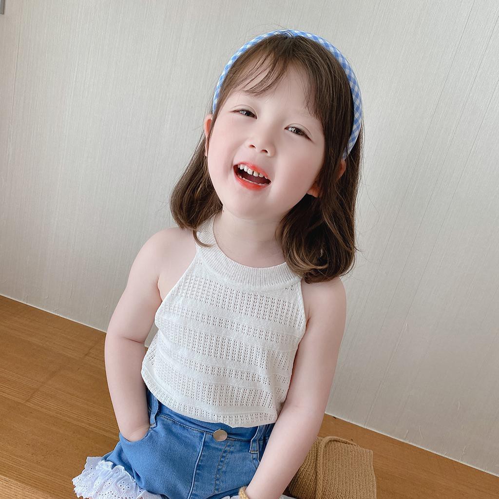 Children's T shirt baby clothing in the new summer of 2021 girl baby dress children's top summer thin breathable comfortable soft knit sleeveless tank top