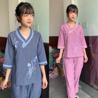 đồ lam đi chùa (tim bầu)