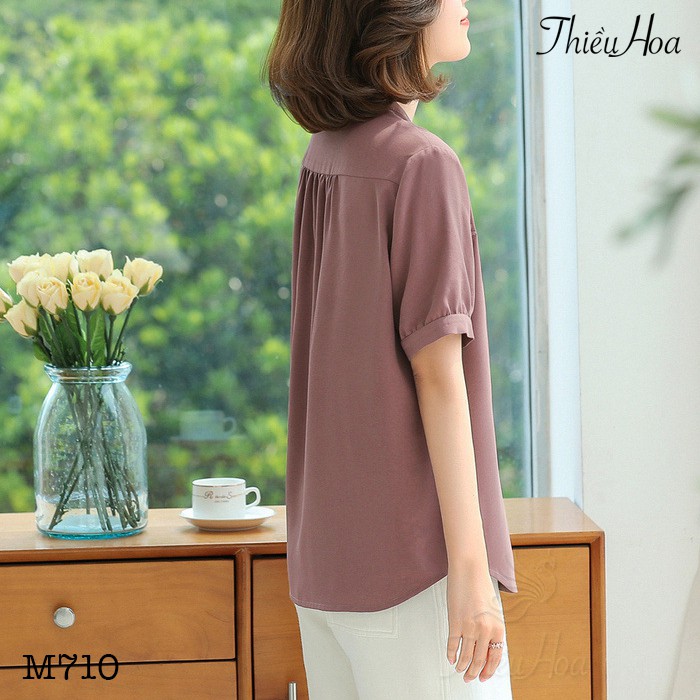 Áo Nữ Trung Niên Thun Cotton Cao Cấp Lịch Sự M710