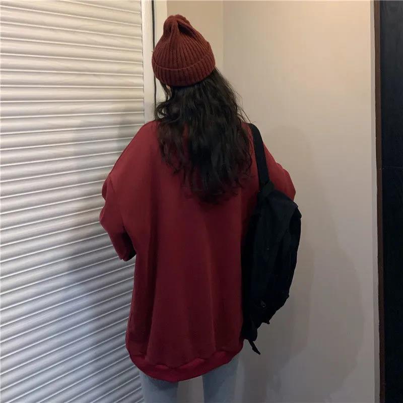 Áo sweater dáng rộng phong cách Hàn Quốc thời trang thu đông mới 2021 năng động cho nữ | BigBuy360 - bigbuy360.vn