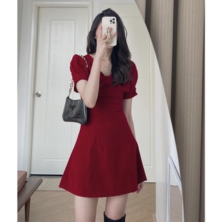 Audrey Váy nhung nơ ngực 5029