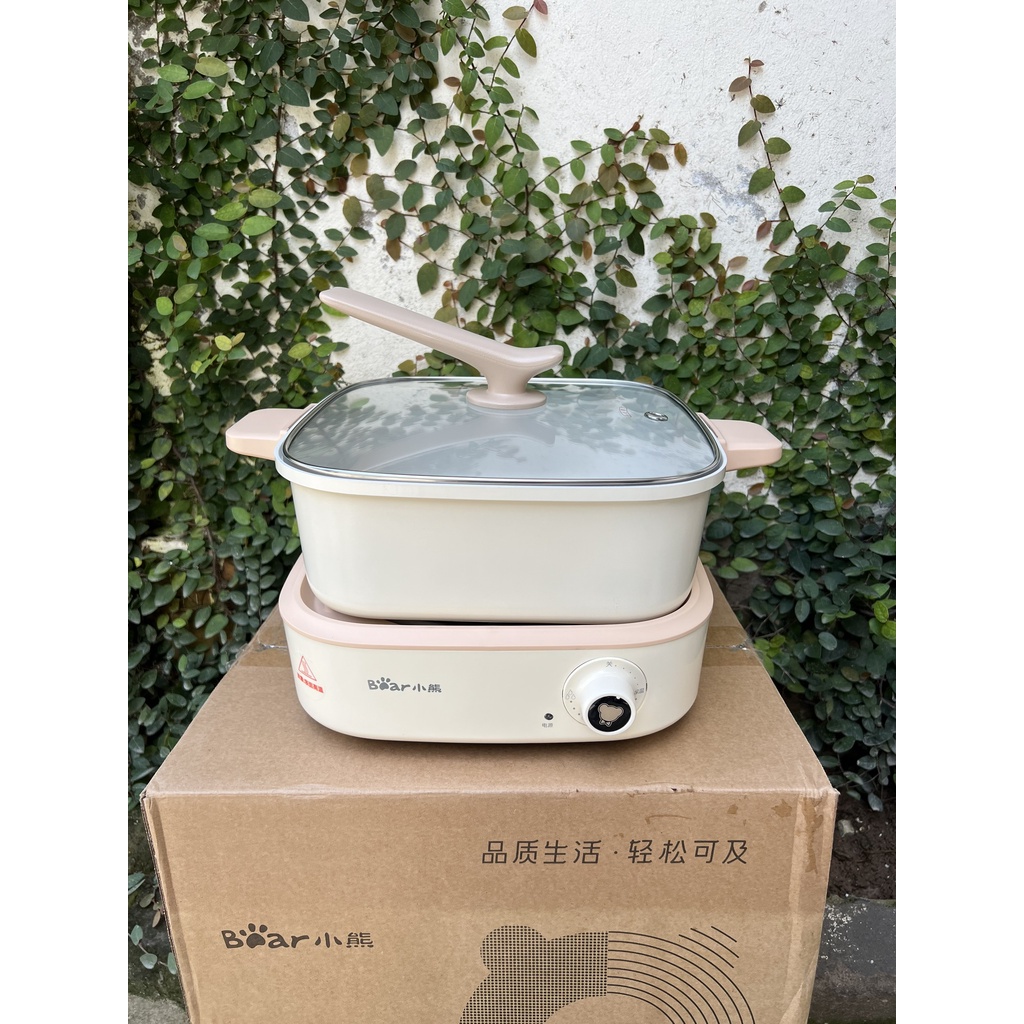 Nồi Lẩu Điện Đa Năng Bear 7 Trong 1 Chống Dính Cao Cấp, Nấu Lẩu Thịt Nướng - Tóp Đồ Gia Dụng