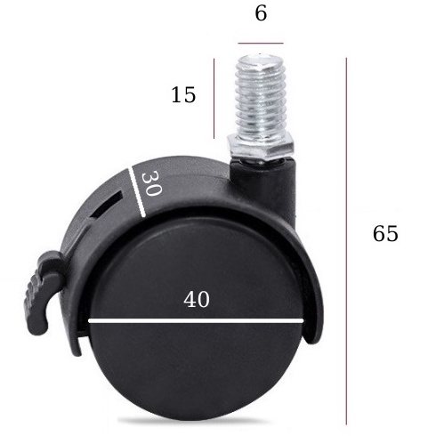 Combo 8 Bánh xe văn phòng Bánh xe quạt hơi nước Nguyên Việt chạy êm, bền chắc