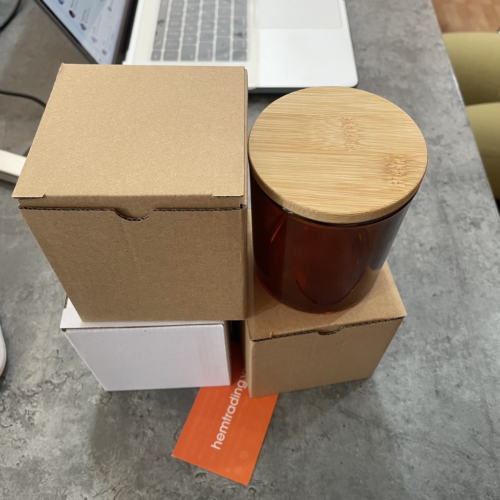 Hộp Carton Nắp Cài Đựng Nến Thơm Cho Các Ly Nến 7 - 12Oz