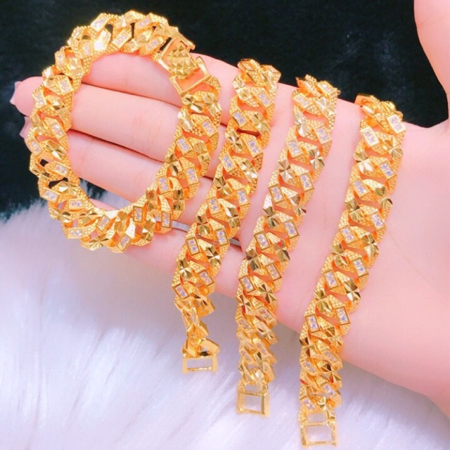 Lắc tay nữ cao cấp dát vàng 24k mẫu mới