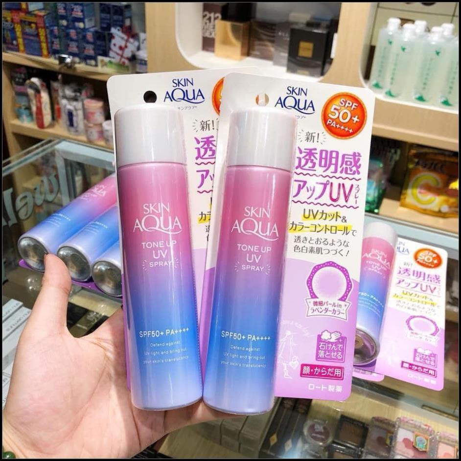 Xịt Chống Nắng SKIN AQUA Tone Up UV SPF50+ PA++++ Lọ 70g