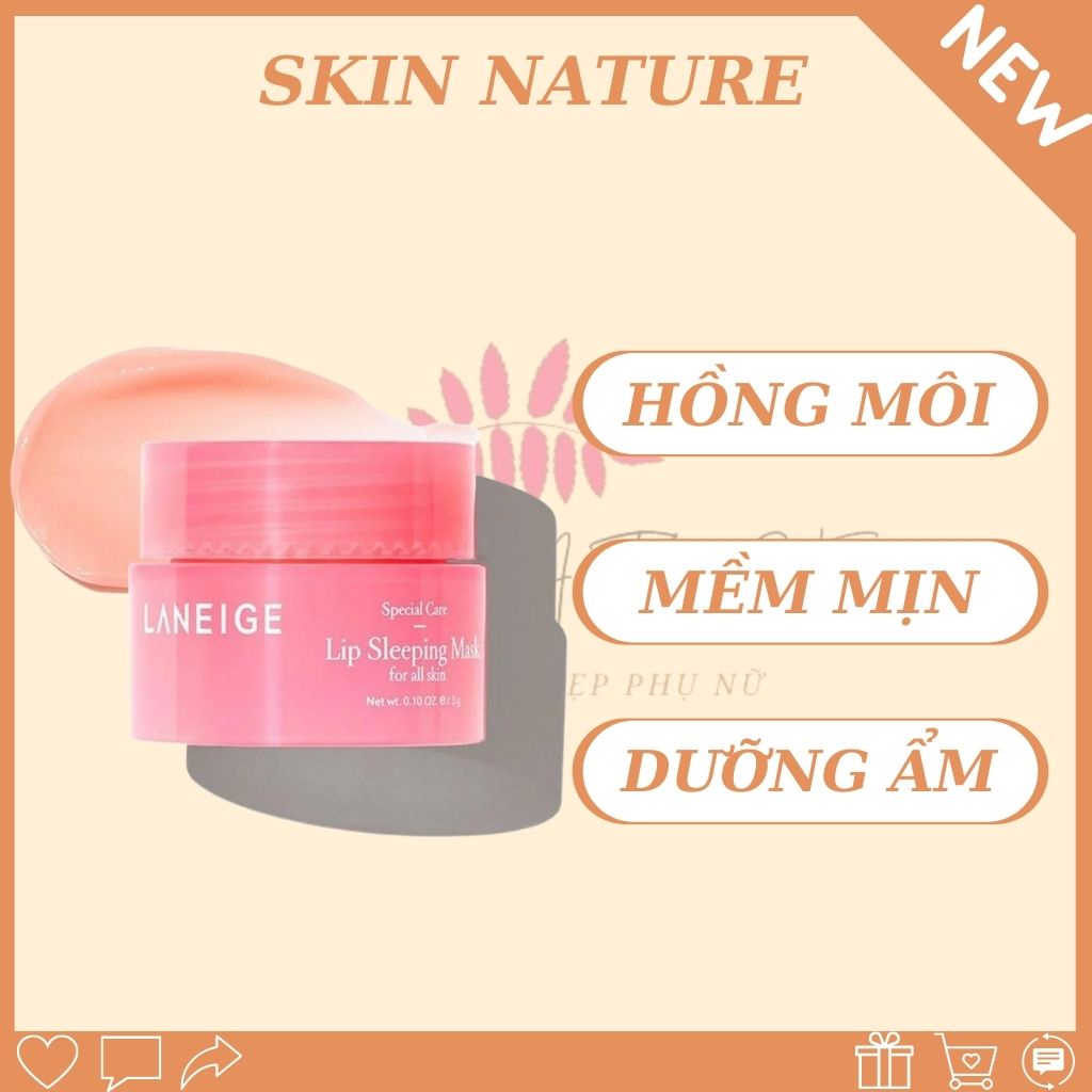 [3g] Mặt nạ ngủ cho môi mini Laneige Lip Sleeping Mask hồng môi, mềm mịn