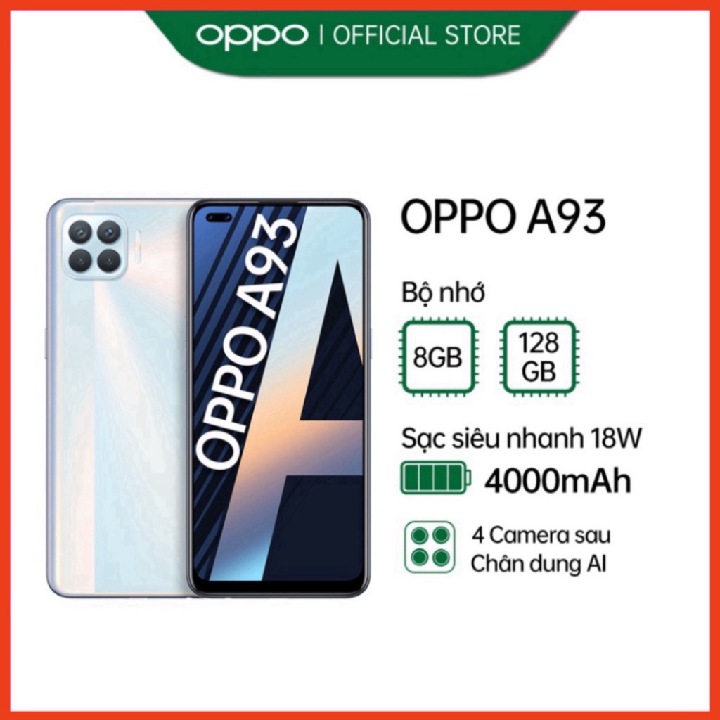 Điện thoại OPPO A93 (8Gb/128Gb) - Hàng Chính Hãng (siêu ưu đãi)