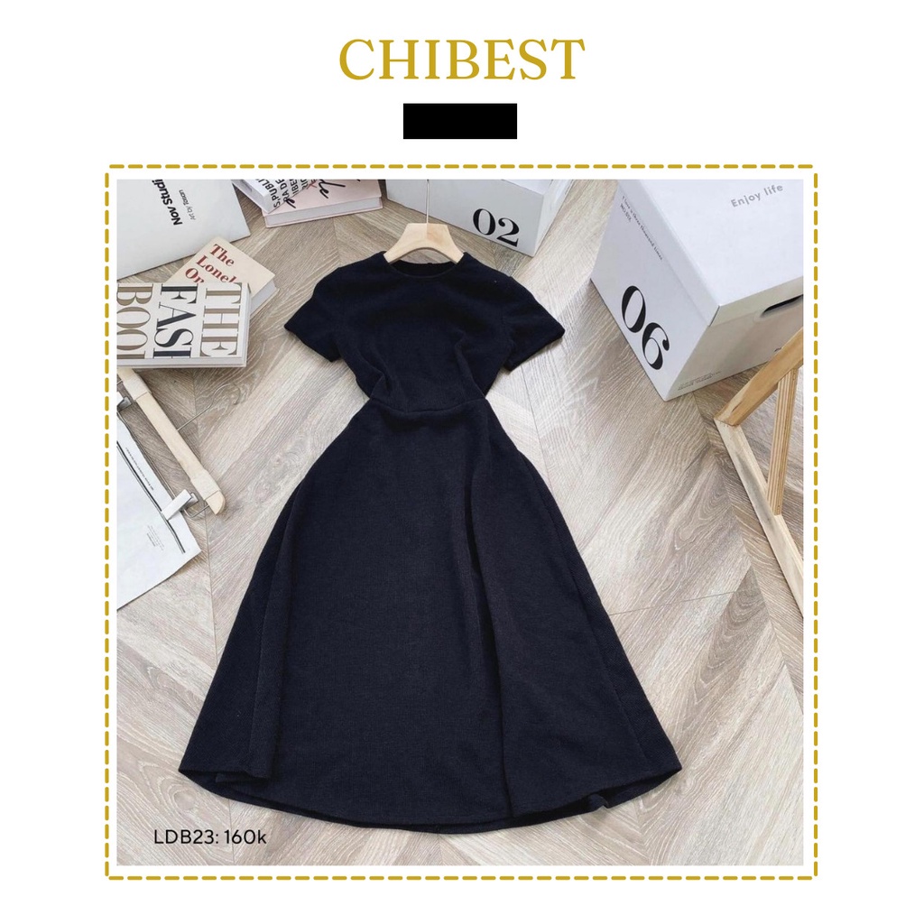 Đầm maxi hở lưng thun đen xòe dài chất thun co giãn thoải mái CHIBEST LDB23 | BigBuy360 - bigbuy360.vn
