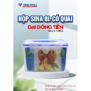 HỘP NHỰA KÍN HƠI SIÊU DÀY CÓ QUAI 7.700ML  ĐẠI ĐỒNG TIẾN [ L670 ]