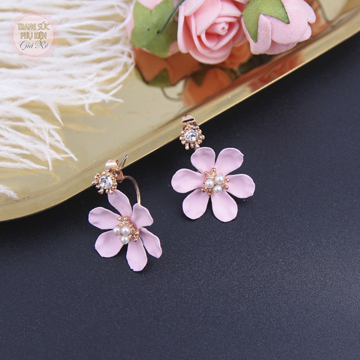 Bông tai nữ hình hoa 6 cánh thời trang Hàn cực xinh HT187, giá rẻ