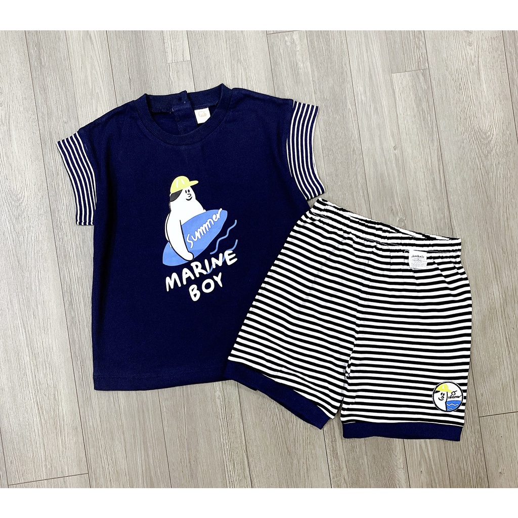 SET THUN SỌC MILKMILE HOẠ TIẾT MARINE BOY DỄ THƯƠNG CHO BÉ 2-7T