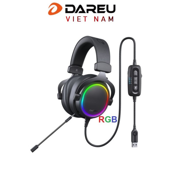 {Cao cấp} Tai nghe DAREU EH925s PRO Led RGB-Giả lập 7.1 gaming