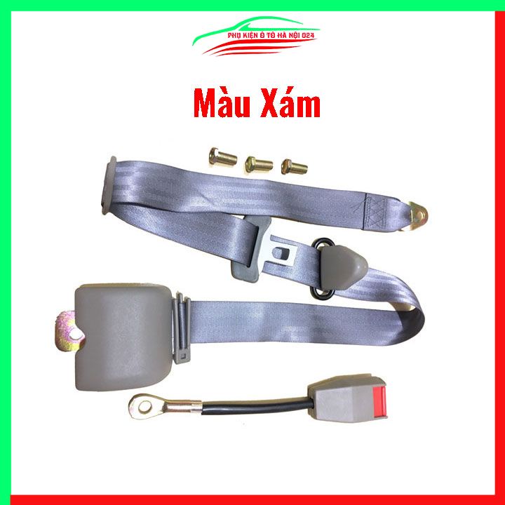 Bộ dây đai an toàn tự động dài tối đa 2.8 mét dùng cho ô tô hai màu đen, xám
