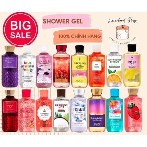 Sữa tắm Bath and body works mùi noel giáng sinh You're the one, Gingham, wishes, Toast, In the Stars, Dark kiss 295ml