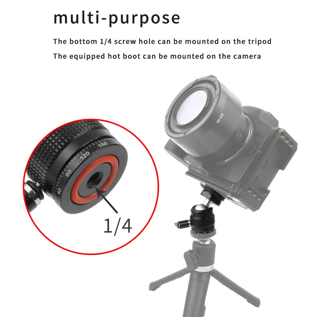 Kẹp Gắn Máy Ảnh Đầu Bi XT-XINTE Với Vít 1 / 4 3 / 8 Chuyên Dụng Cho DSLR