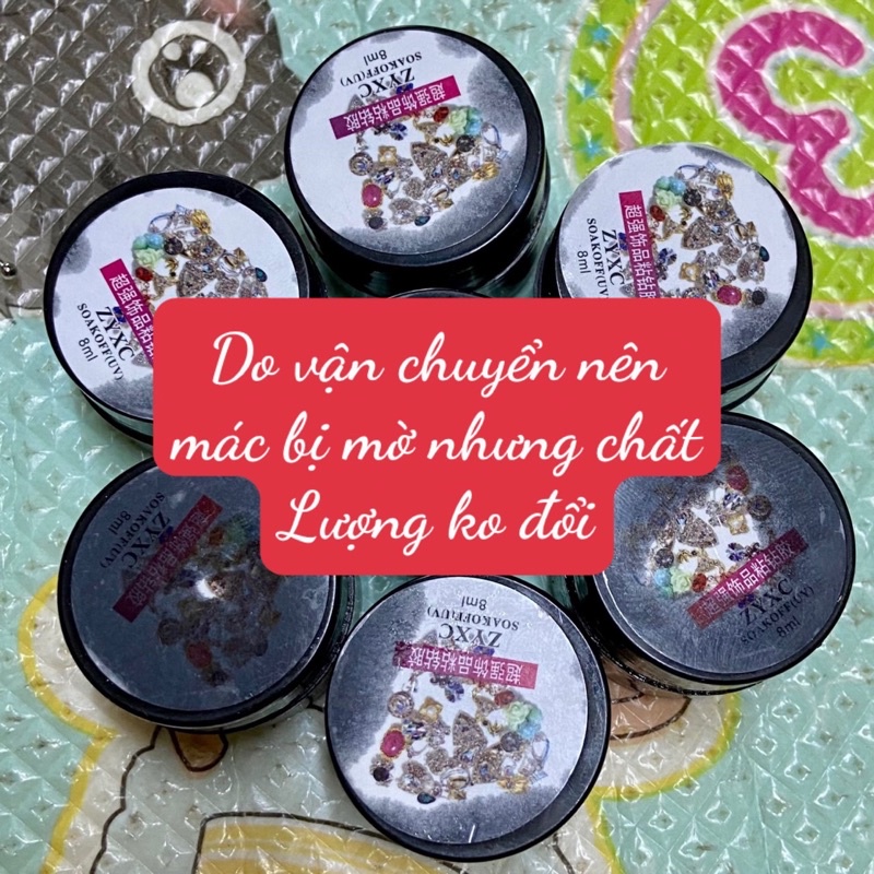 Gel gắn đá trang trí nail 8ml  ( đã về, do vận chuyên nên mác bị thấm nước nhưng chất lượng ko đổi