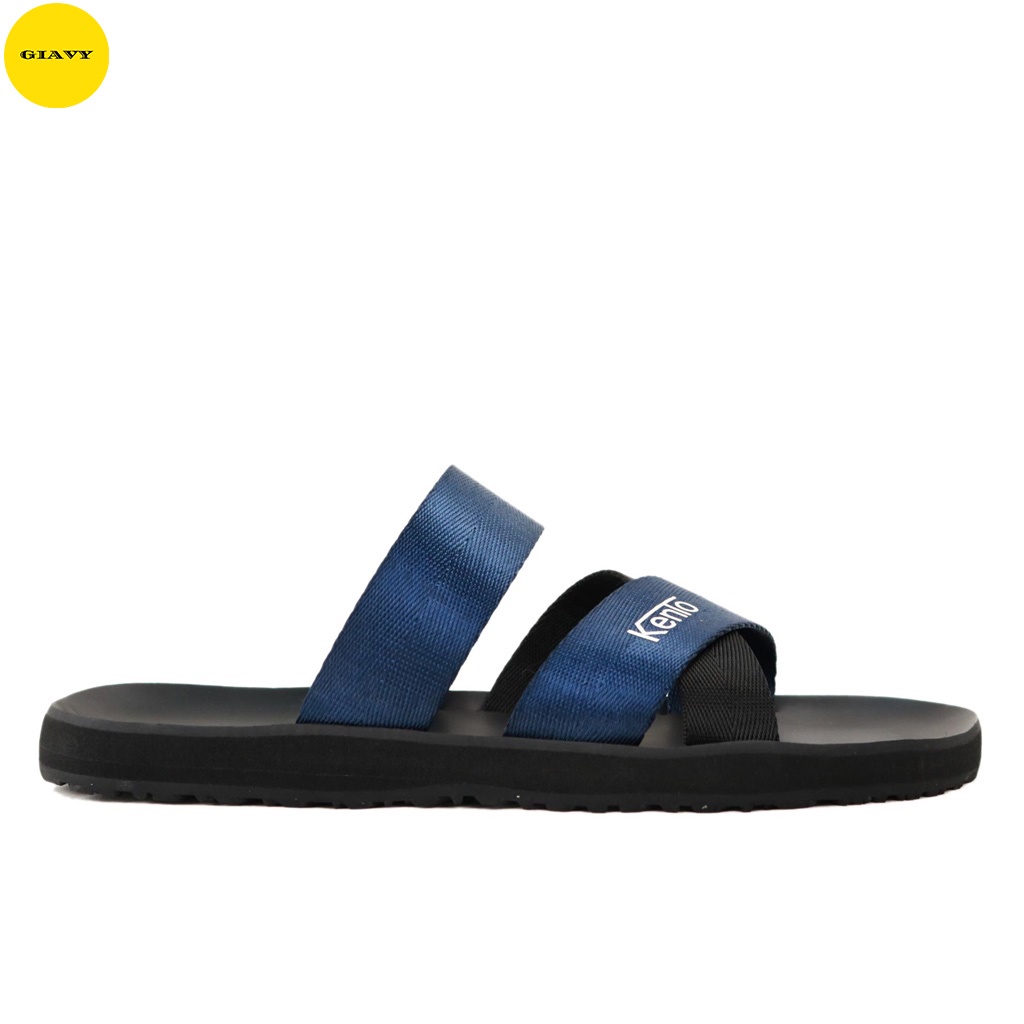 Dép nam quai chéo, vải bố phối màu đơn giản DTL427 - GIAVY