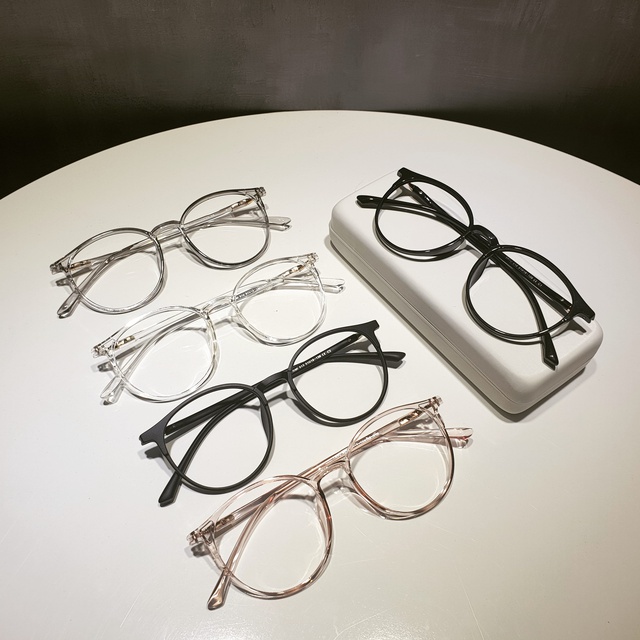 Gọng kính cận nam nữ Qiwa Eyewear, kính cận thời trang mắt tròn nhựa dẻo nhẹ nhàng cực dễ đeo- 513