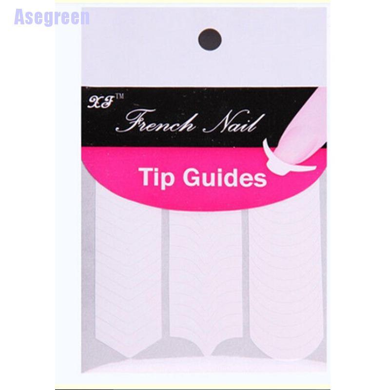 (Hàng Mới Về) Bộ 10 Miếng Dán Hỗ Trợ Làm Đẹp Móng Tay Kiểu Pháp