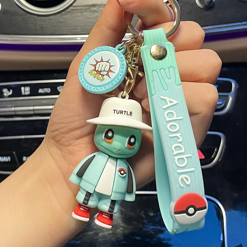 Móc khóa trang trí gắn búp bê Pikachu 3D mới