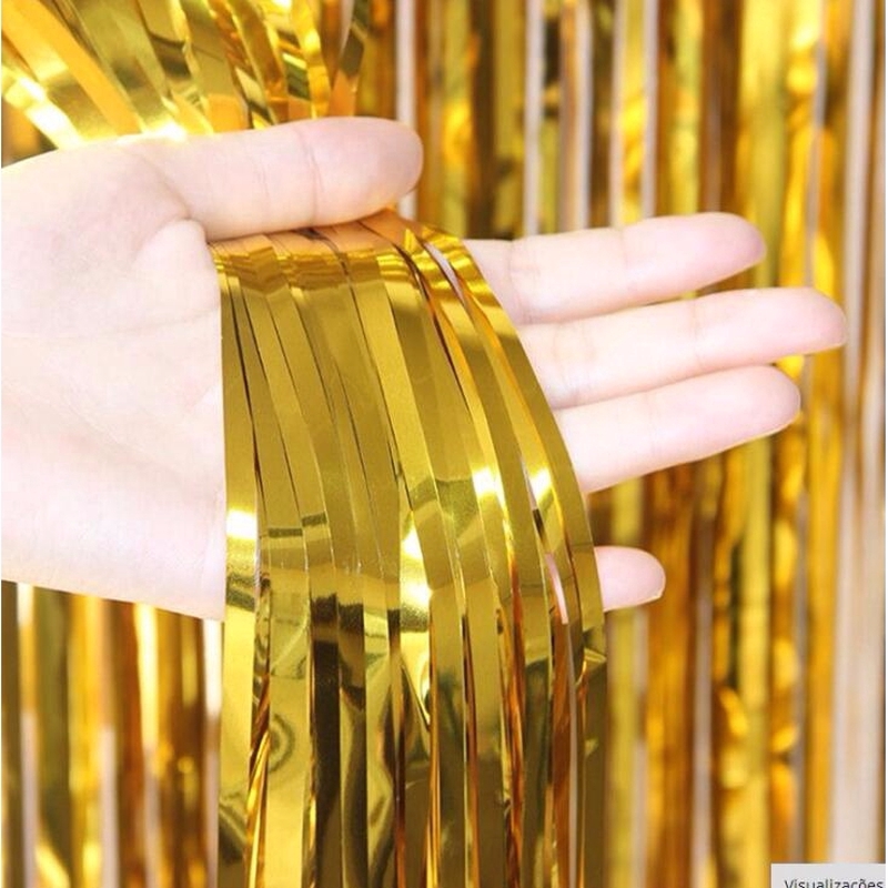 Cuộn Dây Ruy Băng Nhôm 2M Màu Cầu Vồng Trang Trí Phông Nền Chụp Ảnh