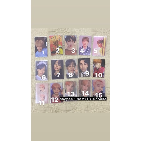 Bo cũ. Thẻ bài/Card Jimin chuỗi LYS, Per, MOTS, YNWA, HYYH2