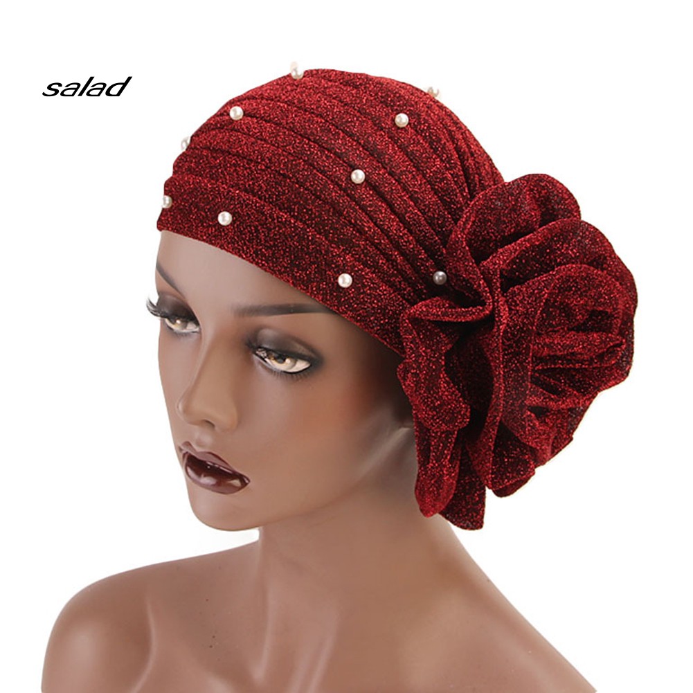 Mũ Trùm Đầu Đính Hoa Giả Thời Trang Cho Phụ Nữ Hồi Giáo